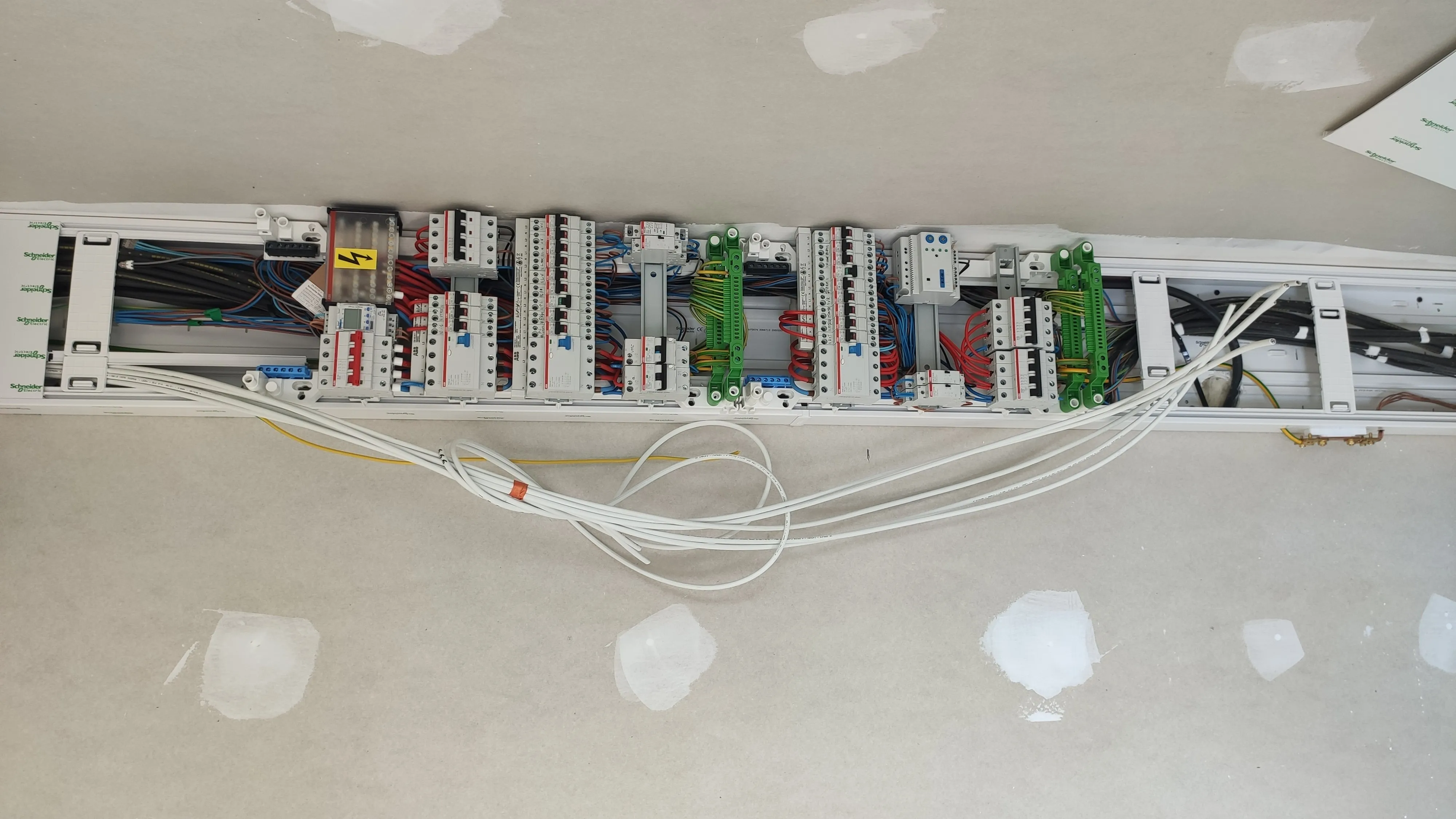 Tableau électrique en cours